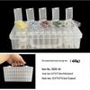 Glass Seed Bead Organizer: 64-Compartment Transparent DIY Jewelry Storage Box