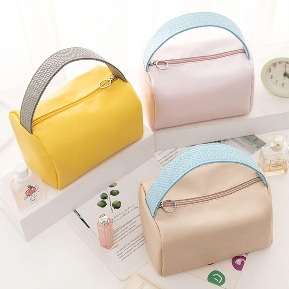 with Handle Makeup Organizer PVC Toiletry Storage Organizer New Make Up Pouch  for Women