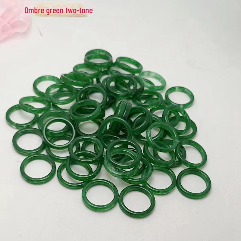 Sada prstenů z pryskyřice a acetátu v mixu barev, kulatý a čtvercový, pro ženy