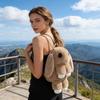 Plush Cartoon Rabbit Shaped Crossbody Bag Soft Faux Fur Rabbit Shoulder Bag Fluffy Cute Bunny Sling Bag for Women Girls