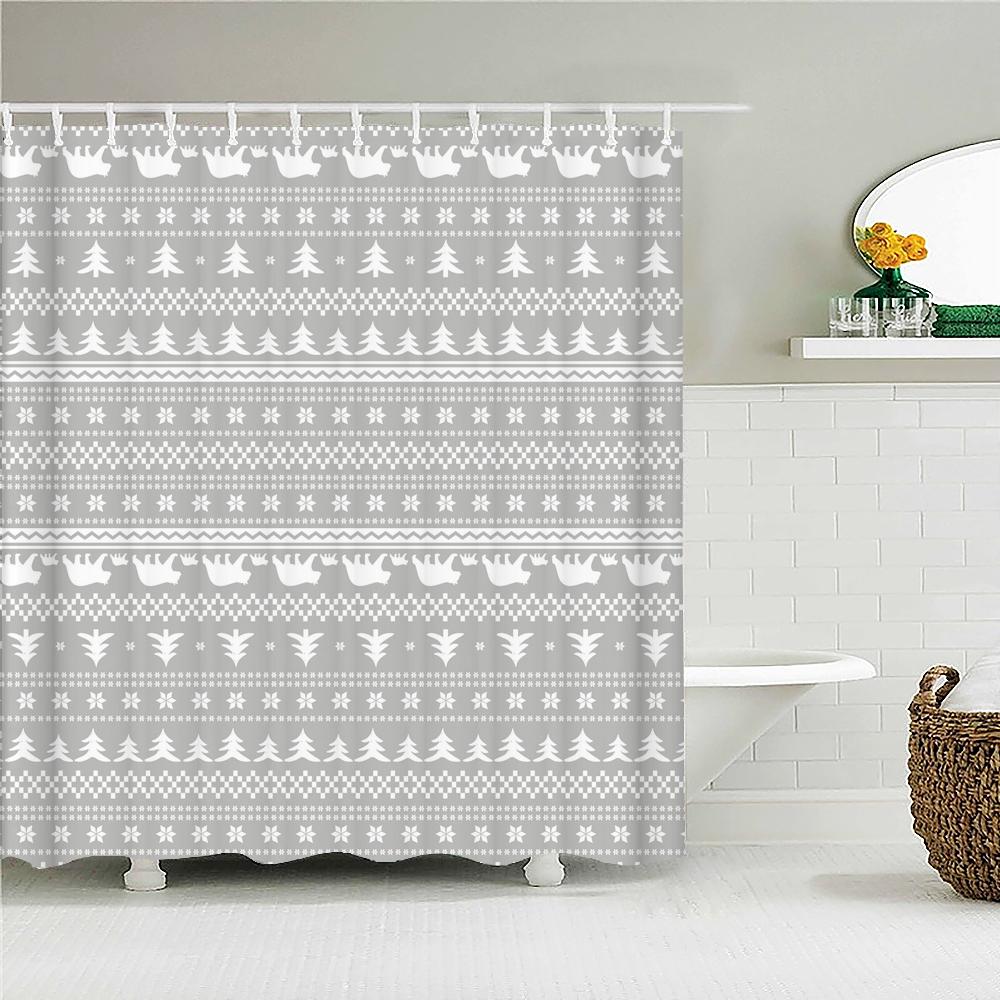 Cortina de Banho com Padrão Geométrico Impermeável Cortinas de Chuveiro Simplicidade Moderna Impressão 3D Cortina de Banheiro Tela de Banho Decoração para Casa