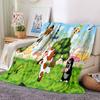 1pc Springtime Adventures Nature Flannel Blanket,Ultra Soft Warm Plush Throw for Home Bedroom Bed Sofa Cover Camping Picnic Gift Y7247