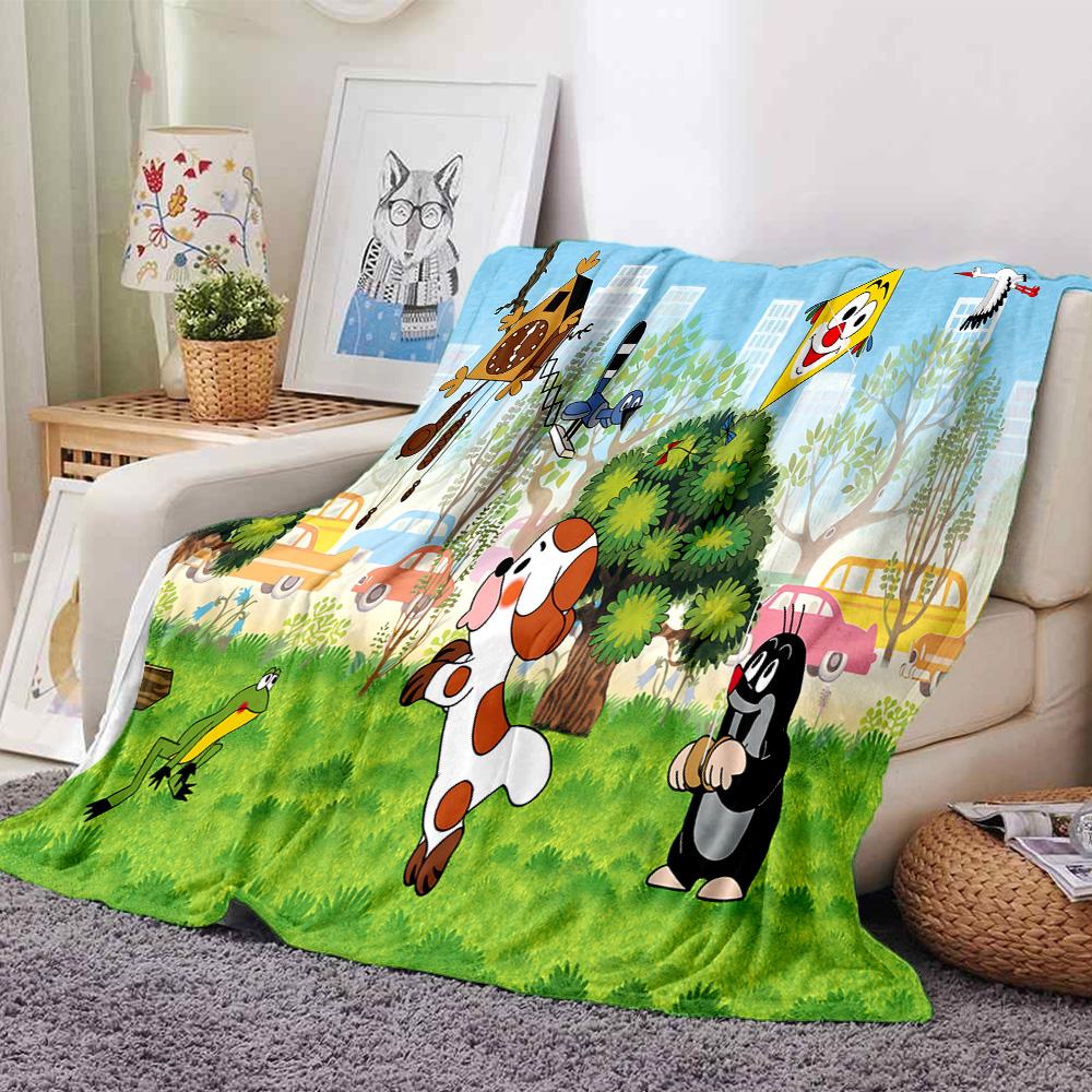 1pc Springtime Adventures Nature Flannel Blanket,Ultra Soft Warm Plush Throw for Home Bedroom Bed Sofa Cover Camping Picnic Gift Y7247
