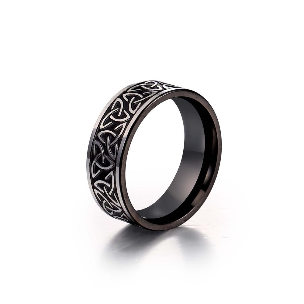 

Viking Titanium Steel Men s Ring Bold Ancient Texture Durable Jewelry For Men Meiwei no. 7 бронзовый