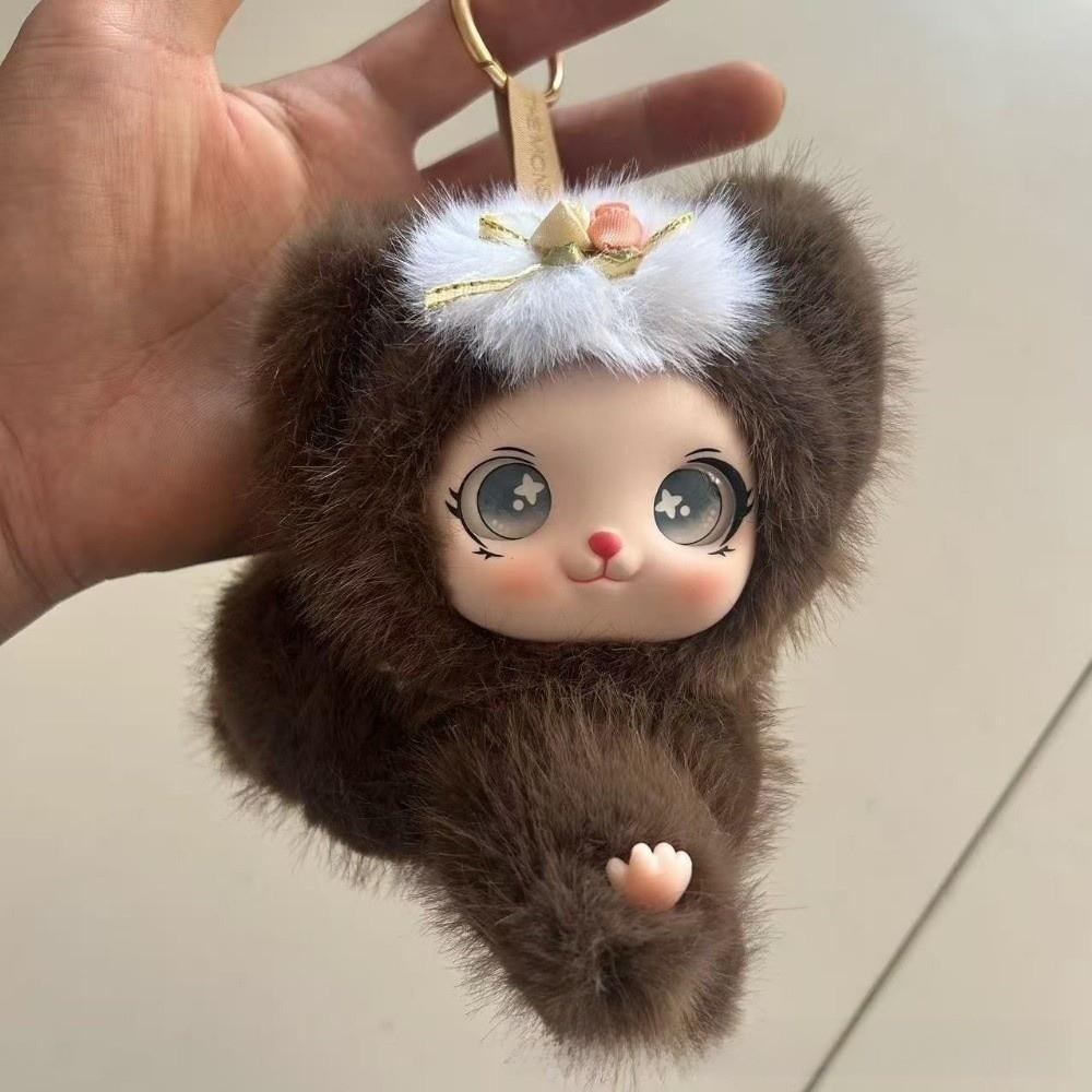 Soft Fluffy Bag Charm Ornaments Plush Doll Pendant Creative Bear Plush Keychain Birthday Gift
