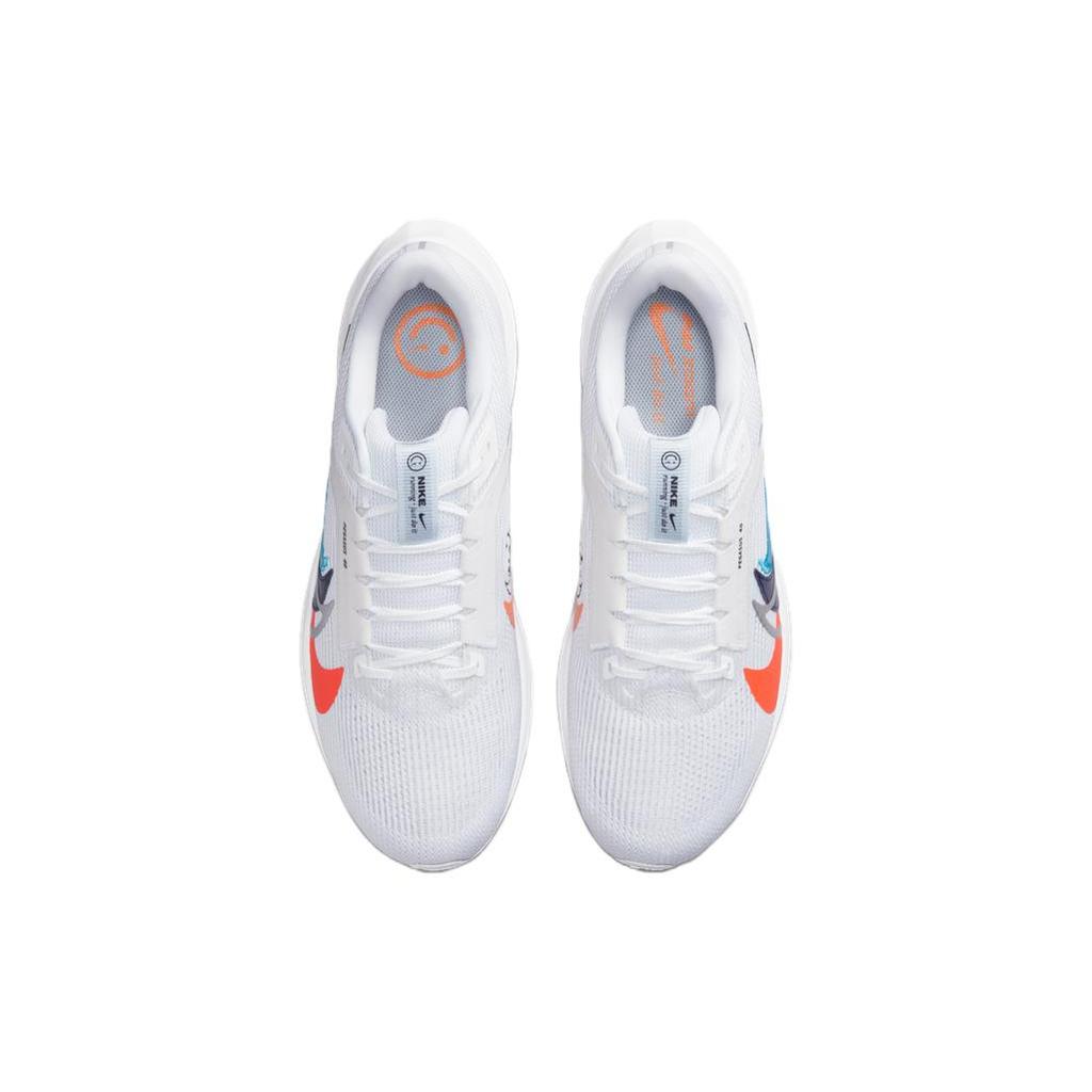 Nike Air Zoom Pegasus 40 Premium 'Quadruple Swoosh - White Multi-Color' (Unisex) White / Football Grey / Bright Mandarin / Multi-Color