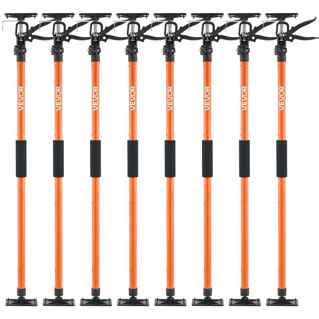 Cabinet Jack Support Pole, 8-Pack, 116-290 Cm Steel Telescopic Quick Support Rod, Adjustable 3rd Hand System Up To 70 Kg Capacity for Installing