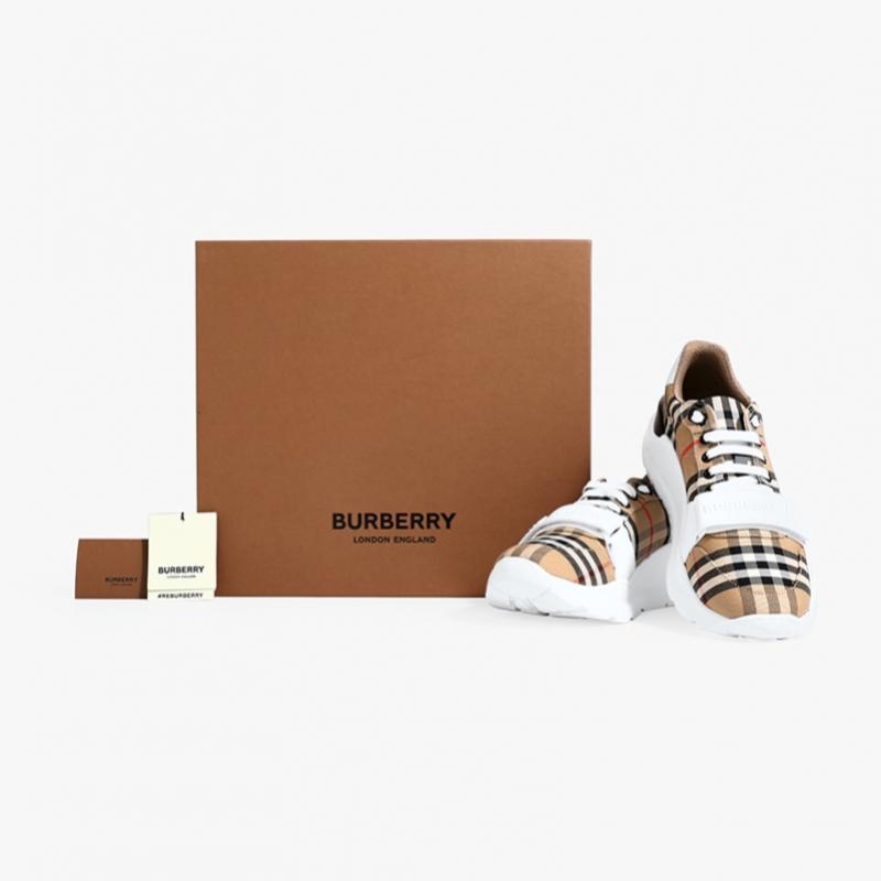 Burberry Check Suede Leather Sneakers A7028