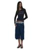 PARTIMENTO WOMEN V-Neck Multi-Combination Long Sleeve Tee_Navy