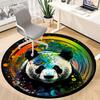 1pc Panda Colors Office Round Area Rug, Under Office Chairs Bedroom Living Room Home Decor, Room Deco, Available in Various Sizes