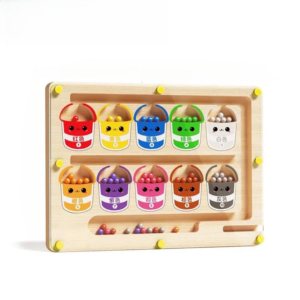 

Новый детский магнитный лабиринт, шарик для ходьбы, классификация по цвету, тренировка концентрации внимания ребенка, развитие мышления для обучения письму, игрушка-головоломка