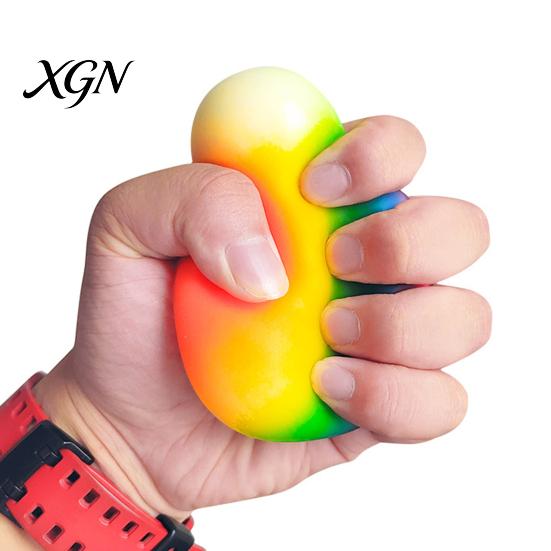Slow Rebound Stress Ball Rainbow Squeeze Toy Rising Relief Colorful Flour Home Office Desk Decompression Tool