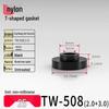T-förmiger Nylon-Kunststoff-Dichtungsring und Schraubwellenhülse (Für dich: M2-M35)