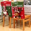 Cartoon Christmas Chair Covers: Santa, Snowman, Reindeer - Perfect for Home, Dining, Hotel, and Restaurant Decor