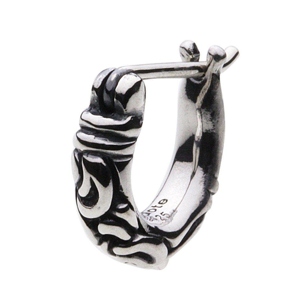 

Scroll Hoop Earrings 925 Silver e0479 [Cenote] [Silver Accessories]