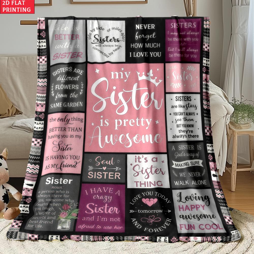 Till Min Mamma Print Flanellduk, Lila Ros Fjäril Varm Pläd, Morsdagspresent från Dotter, Mysig Säng Soffa Filt