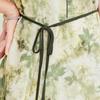 Paster Summer Floral Print A-line Chiffon Mother's Dress