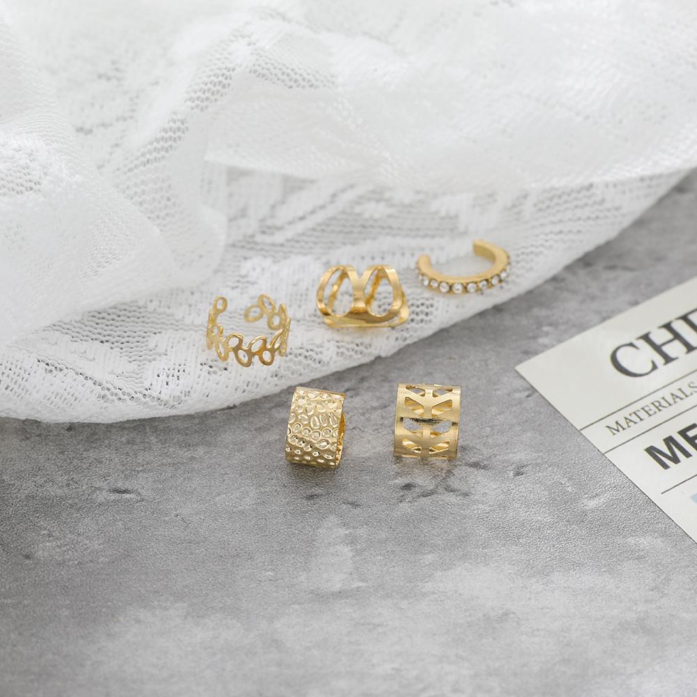 Ensemble de boucles d'oreilles en Zircon pour femmes, ensemble de boucles d'oreilles à Clip, Style Punk à la mode