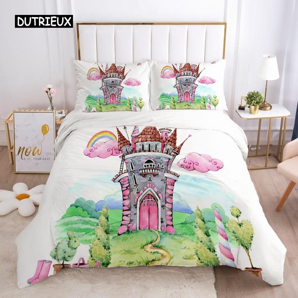 Karikatür Nevresim Takımı Sevimli Baykuş ve Aslan Desenli Hayvan Temalı Yorgan Kılıfı Çocuk Erkek Genç King Boy Mikrofiber Yorgan Kılıfı