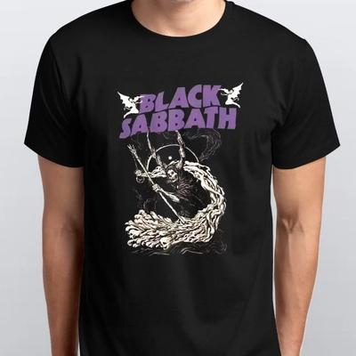 T-shirt in Cotone 100% Banda Black Sabbath Tour Musicale Magliette da Uomo Top 100% Cotone Magliette da Uomo Top S M L XL XXL 3 4 XL colori Nero