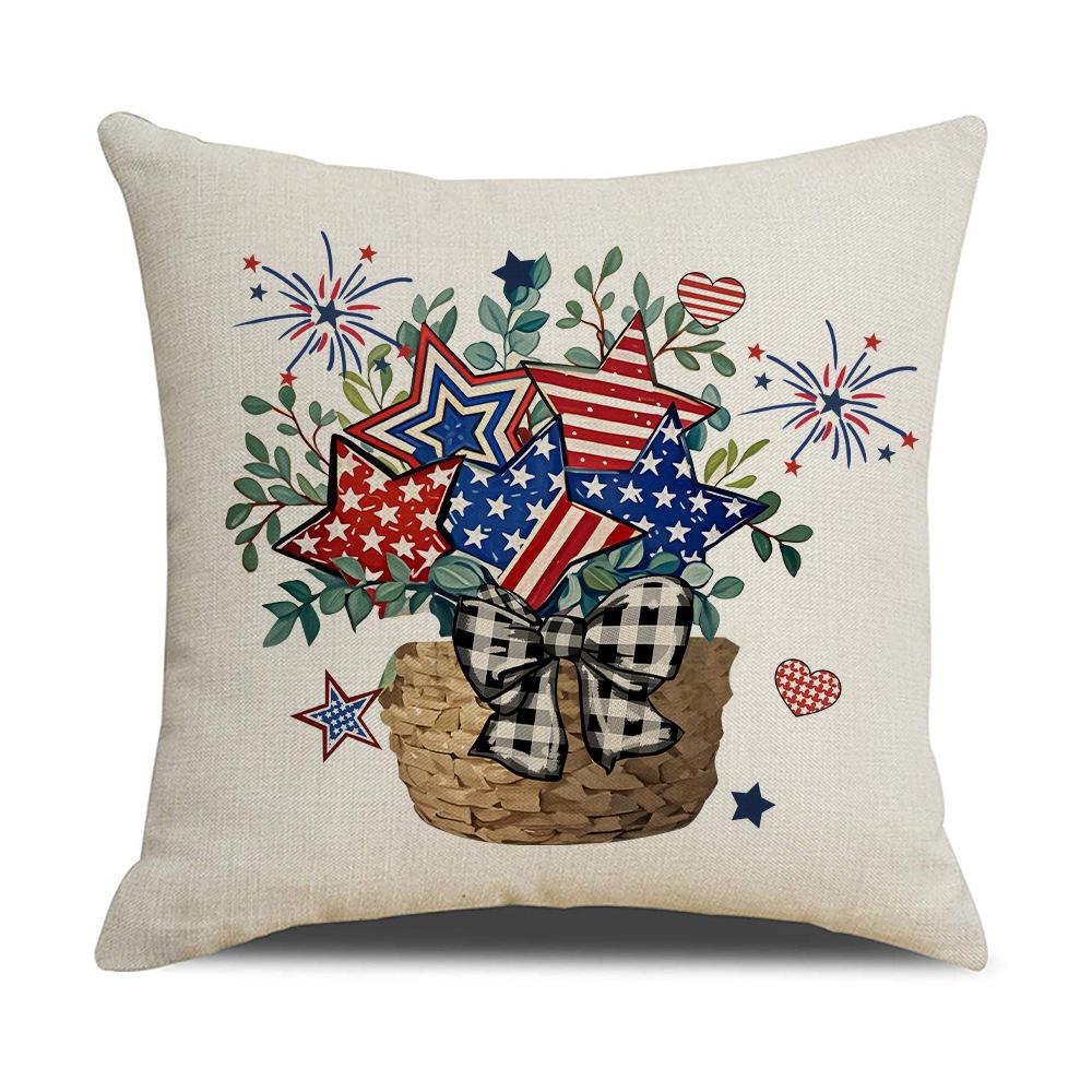 American Holiday Pillowcase Independence Day Carnival Decorative Cushion Print Pillowcase Pillowcase