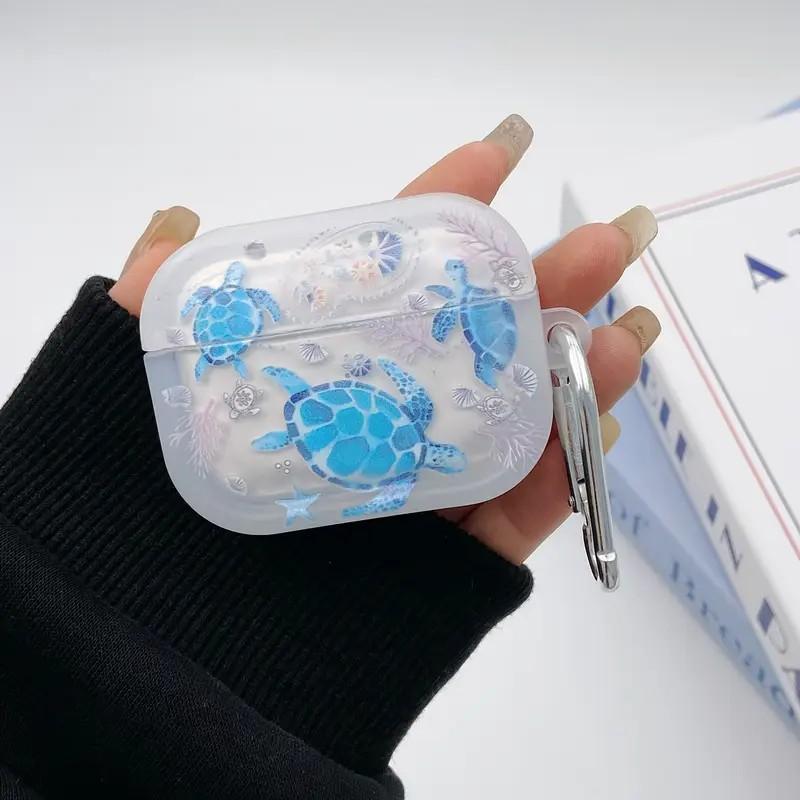 ins transparent ocean turtle suitable for AirPods1/1st generation protective case Apple pro/1 wireless bluetooth headset cover