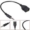 Car Audio AUX 3.5mm Male To USB 2.0 Type A Female Converter Adapter Cable Automotive Interior Accessories