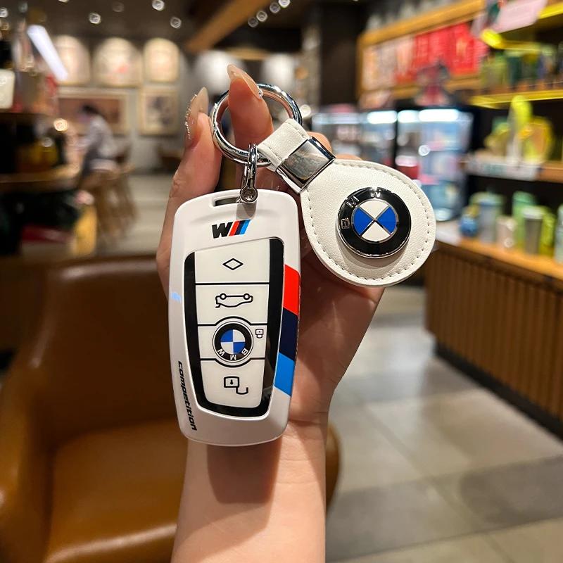 Funda para llave de coche con pegatinas de carreras ABS Hot 2025 para BMW 520 F10 F30 F18 118i 320i F18 F22 F01 F06 F02 M3 M5 Llavero con mando a distancia