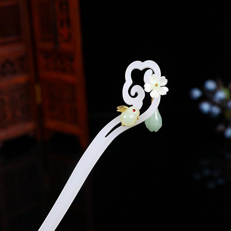 Antique-Style Wooden Hairpins: Chinese Qipao & Hanfu Headdress Accessories, Handmade for Hair Styling