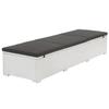 VidaXL Chaise Longue with Cushion Wicker Resin White