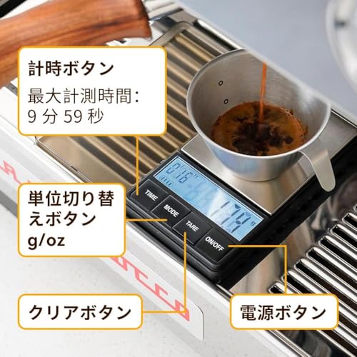 Watchget Pocket Digital Scale, Compact Coffee Scale, Portable Scale, 0.1g-1000g Precision, 0.1g Increments, with Lid, Portable for Outdoors and Campin