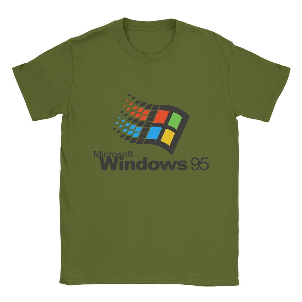 Windows 95  T Shirt Summer  Cotton T-Shirts For Men Fashion Pattern Tshirt Short Sleeve Vintage Tees
