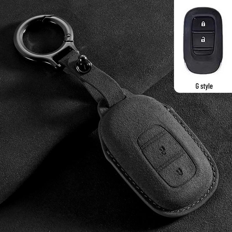 Compatible Car Key Case for Honda CRV, Accord 10th Gen, Civic, XRV, Guandao, Lingpai, Haoying, Binzhi - Cowhide Leather Bag