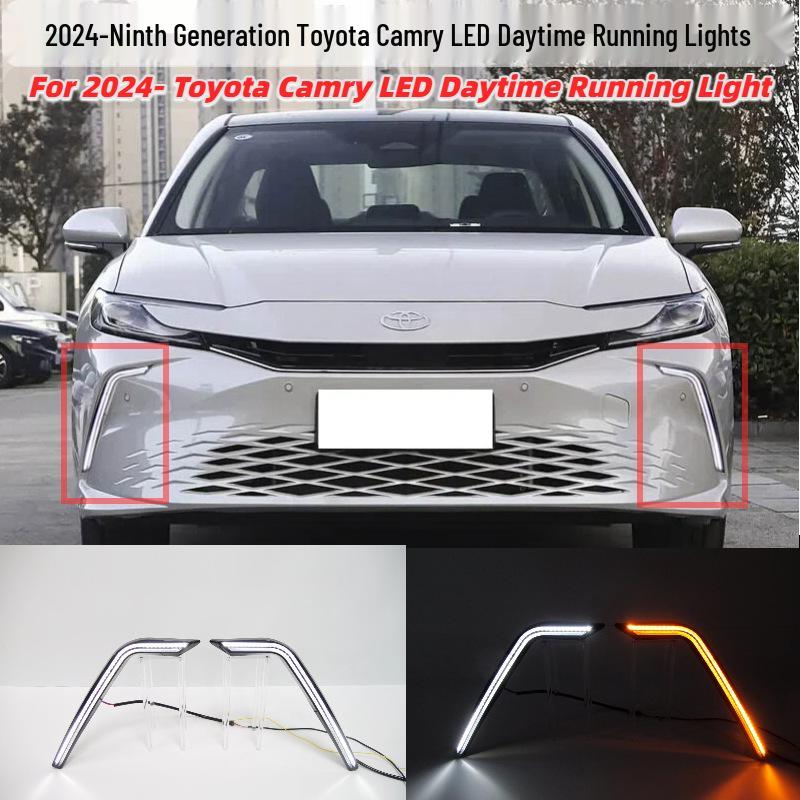 

Compatible LED Daytime Running and Fog Lights for 2025 Toyota Camry Front Bumper Modification Dual-Color: White, Yellow