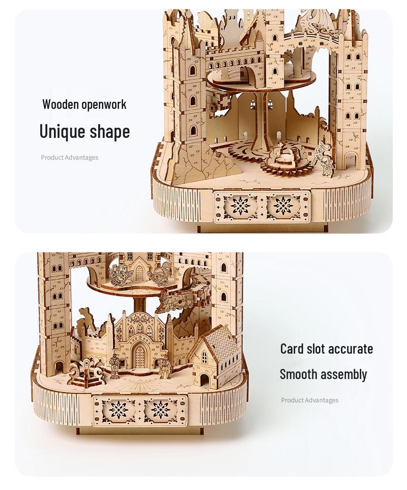 3D Magic Castle Puzzle: Children's Educational Stereo Toy Ornament