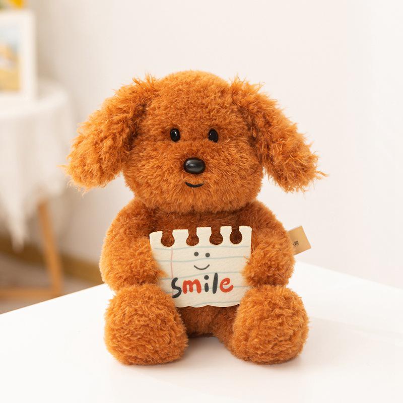 Sait Dudu Puppy Pose Plush Toy - Healing Teddy Dog Doll Gift Pillow for Girls