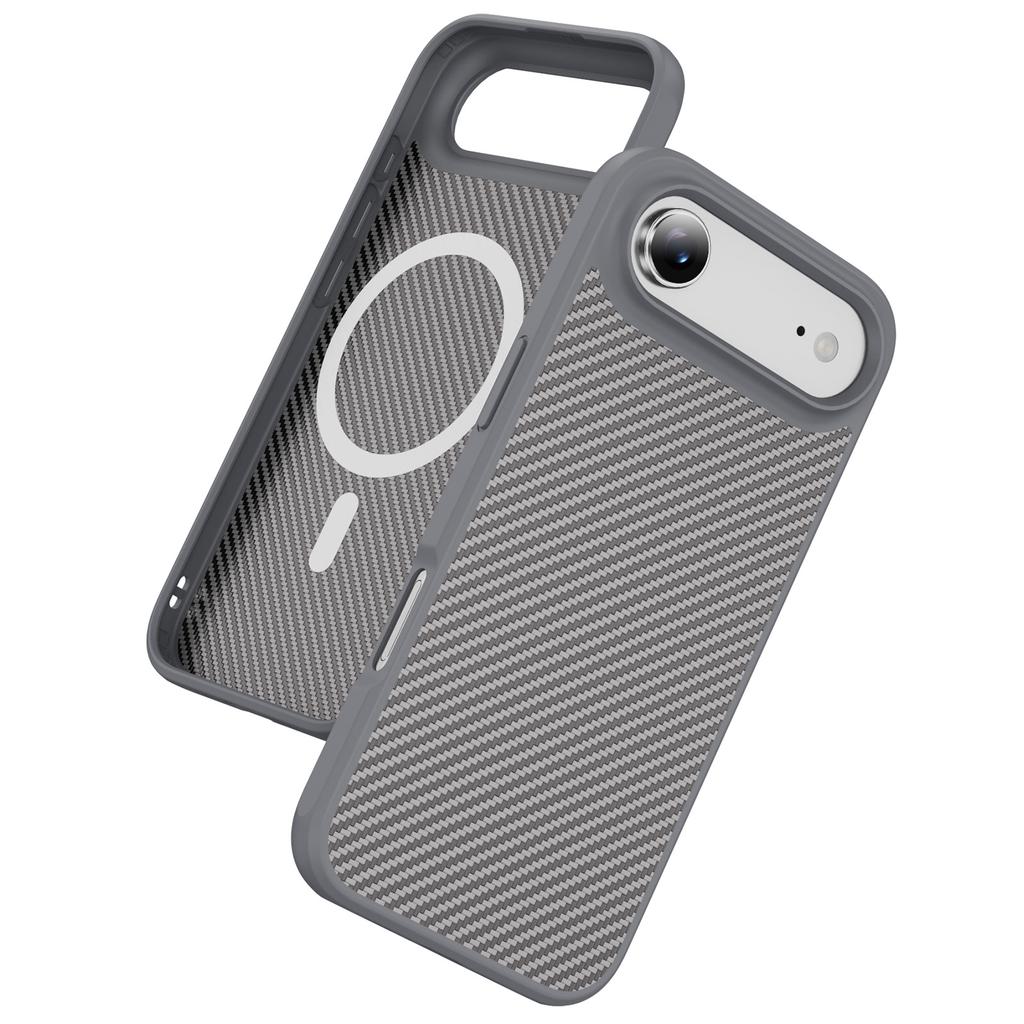 Wireless Charging Carbon Fiber Case for Iphone 17 Pro Max 15 16 17 Air 14 Plus 13 Pro Iphone17 Iphone16 Iphone15 Phone Bag