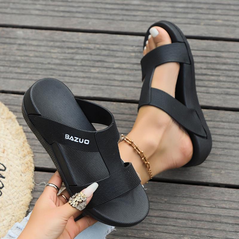 New  Summer Women's Wedge Slippers Plus Size Vintage Floral Roman Sandals for Women Lightweight Non-sliding Slide