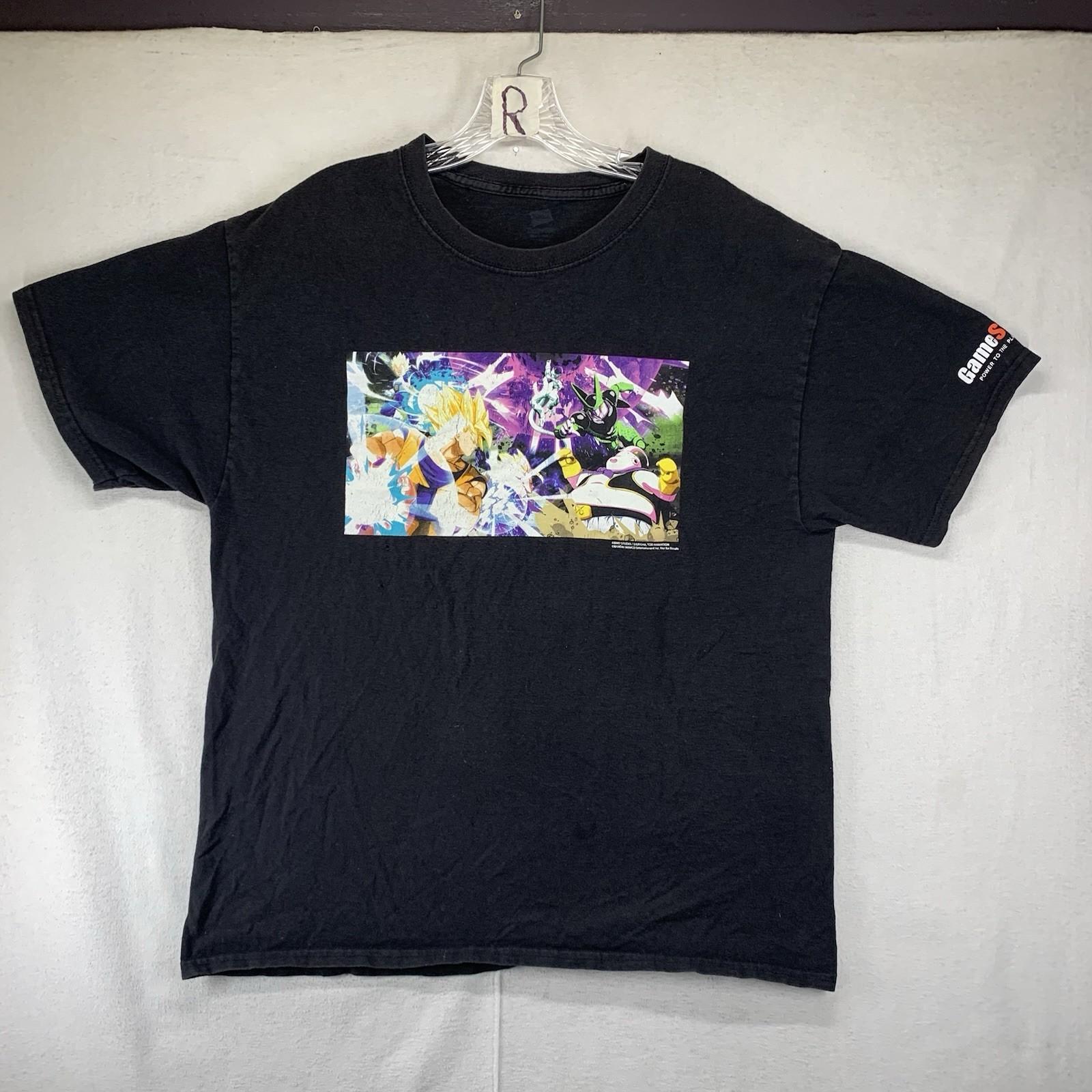 Dragon Ball FighterZ T Shirt Faded Black Adult Medium Game Stop Promo Tee S