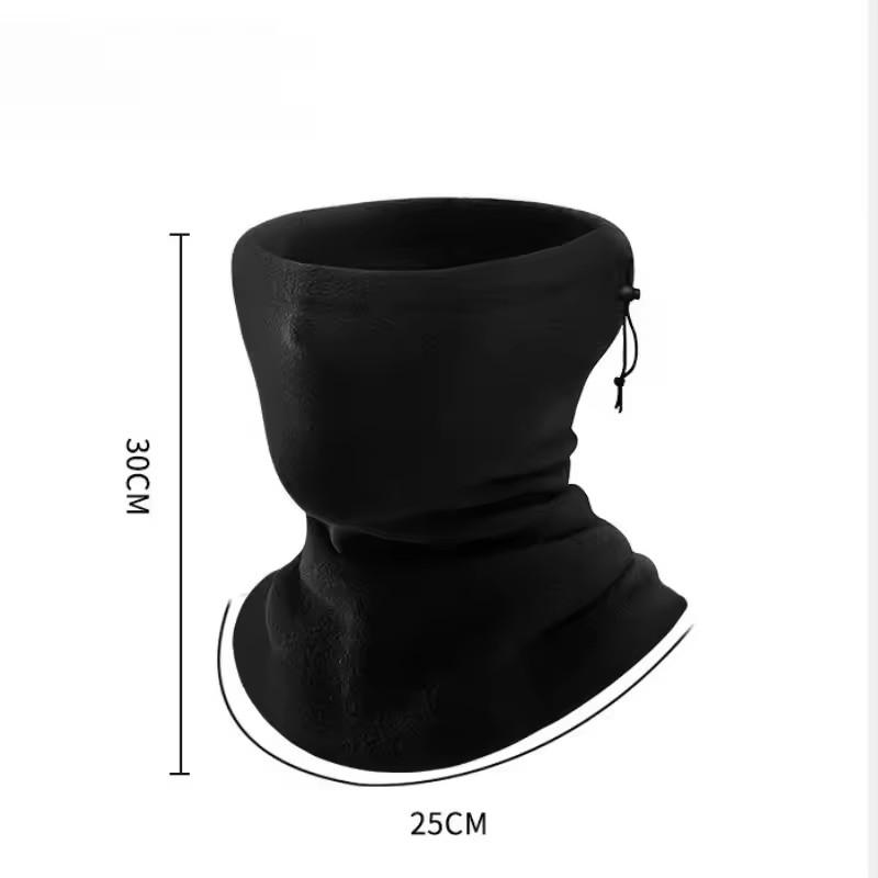 Winter Motorcycle Warm Scarf Wool Windproof Ski Mask Suitable for Unisex Drawstring Thick Camping and Hiking Sports Half Mask