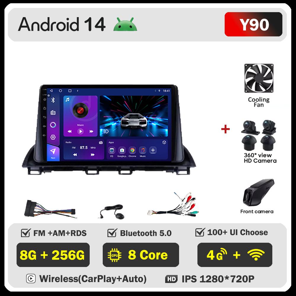 For Mazda 3 Axela 2014 22015 2016 2017-2019 Car Multimedia Video Player Touch Screen Android 14 Car Radio GPS Navigation Wifi