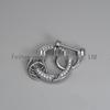 Rhinestone Spring Coil Car Keychain with Horseshoe Buckle - Personalized Zinc Alloy DIY Accessory