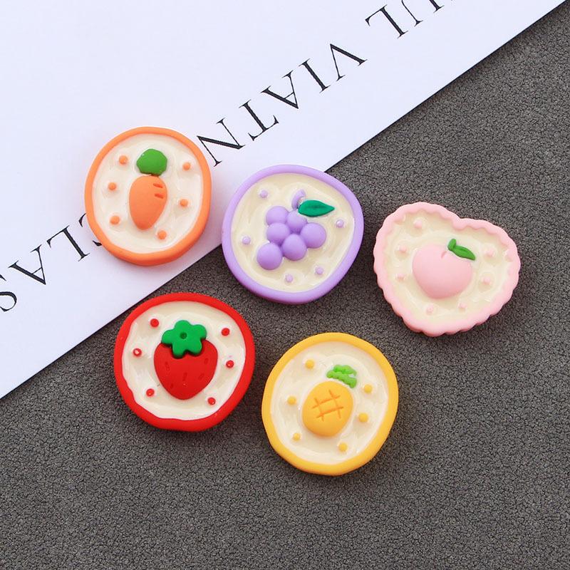 5Pcs Fruit Cartoon Resin Flatback Diy Phone Case Charms Resin Accessoreis Diy Jewelry Craft Decoration Accessories Mixed Fruit