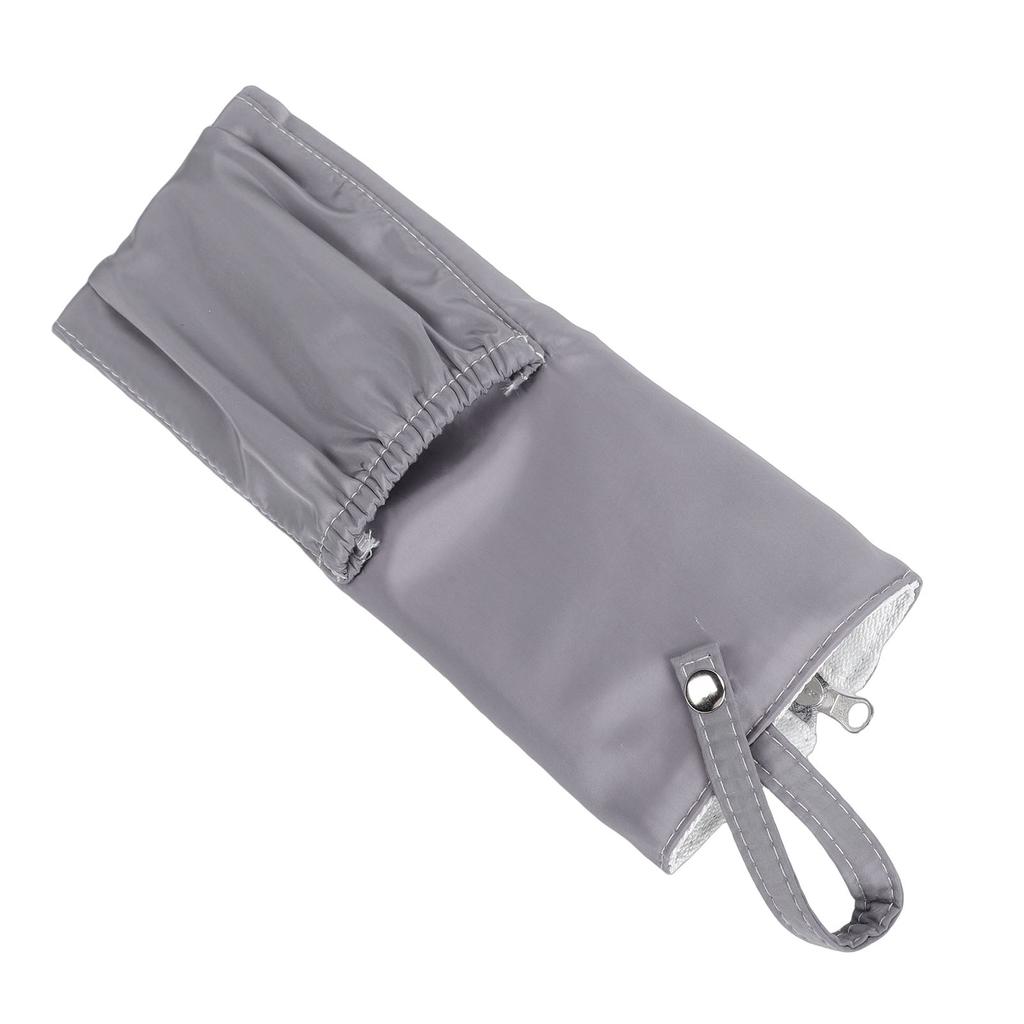 Hot Iron Holder Bag Heat Resistance Hanging Hot Hair Tool   Bag Curling Iron Travel Case Gray