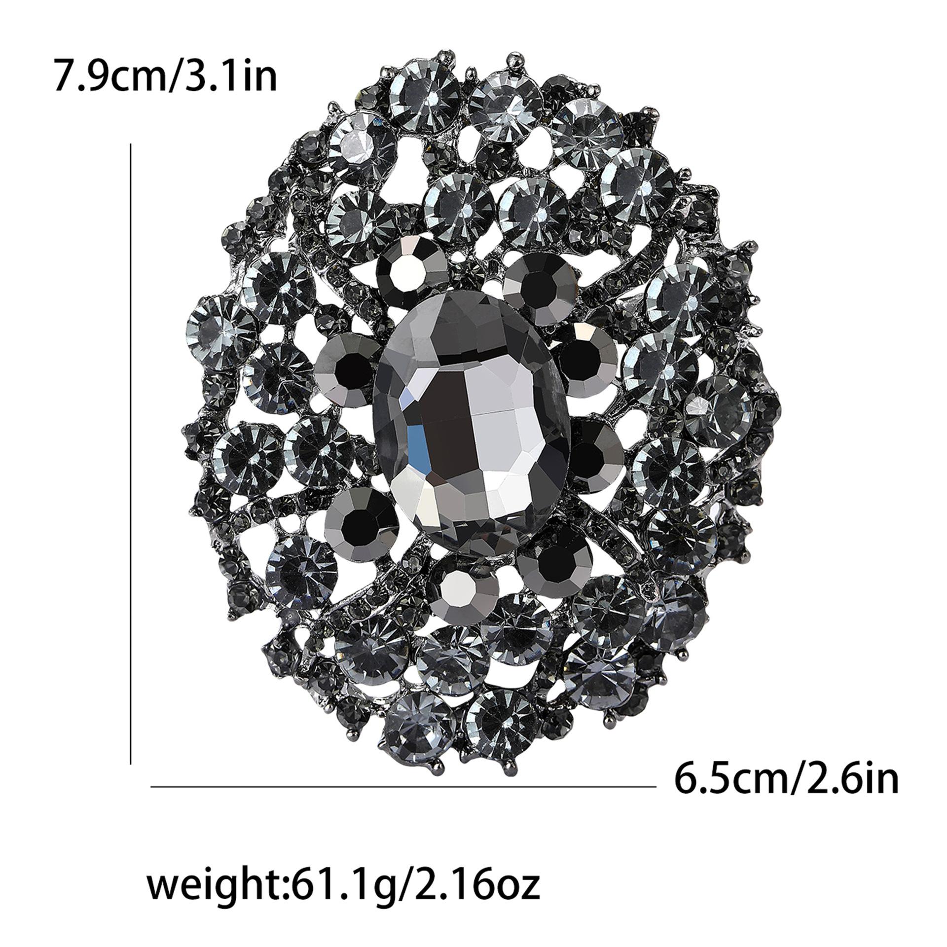 

Высококачественный сплав, полный бриллиант, большая стеклянная брошь, модная и универсальная женская одежда, корсаж, ювелирные изделия, булавка