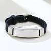 Adjustable Stainless Steel Bracelet for Men Women, Personalized Customize Name Silicone Watch Strap Wristband,Fashion Jewelry