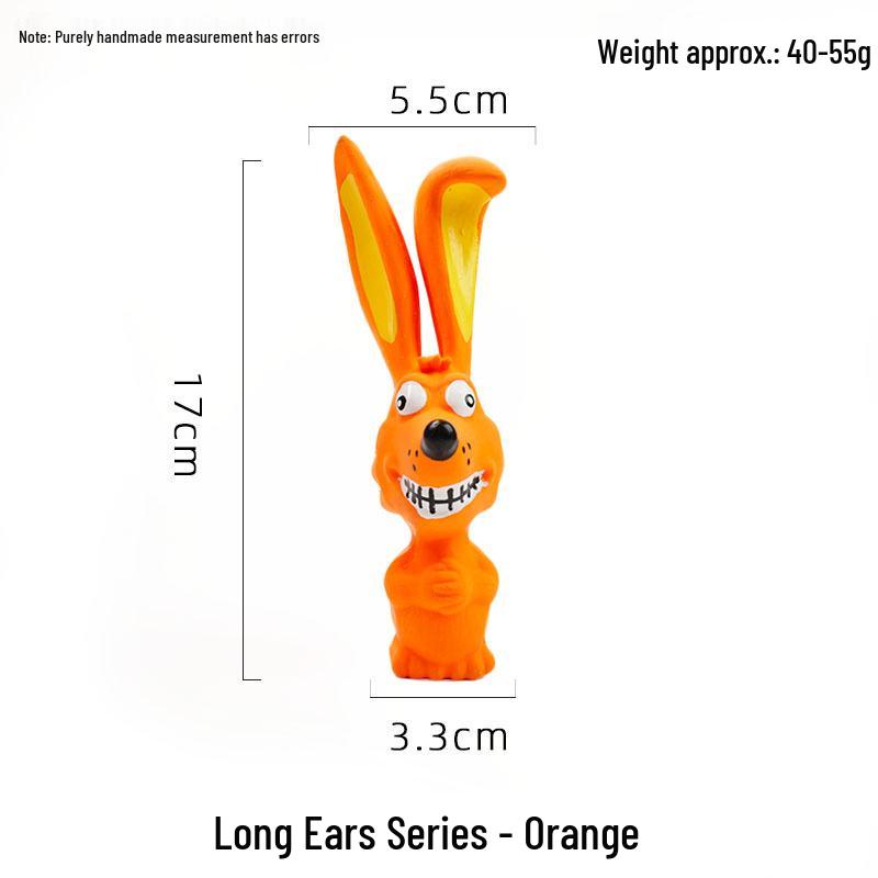 

Прочная пищащая латексная игрушка для собак с длинными ушами для чистки зубов