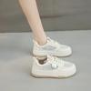 2024new Women's Sports Shoes Fashion Mesh Breathable Autumn Ins Style Thick-soled White Shoes Casual Lace-up Student Shoes 35-40
