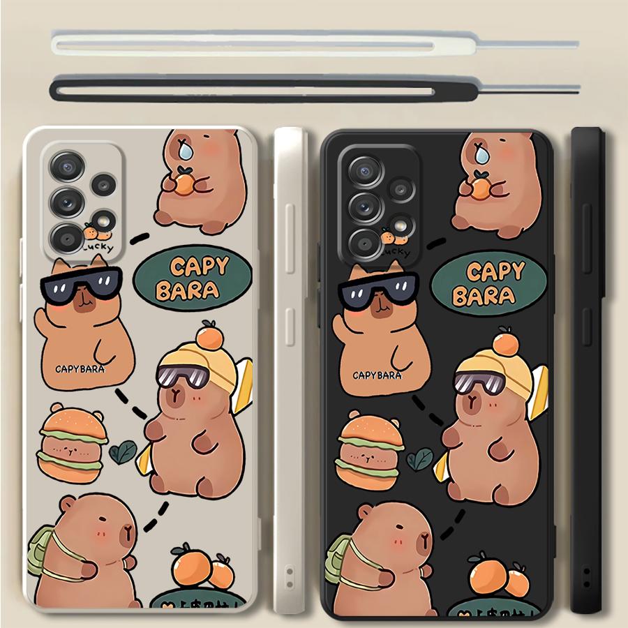 Hülle für Samsung Galaxy A24 A35 A15 A51 A11 A12 A36 A26 A13 A14 A22 A52 A16 A34 Weiches TPU Capybara Muster