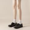 95% Cotton Thickened Socks Women'S Jk Style College Style Black And White With Women'S Short And Medium Calf Socks